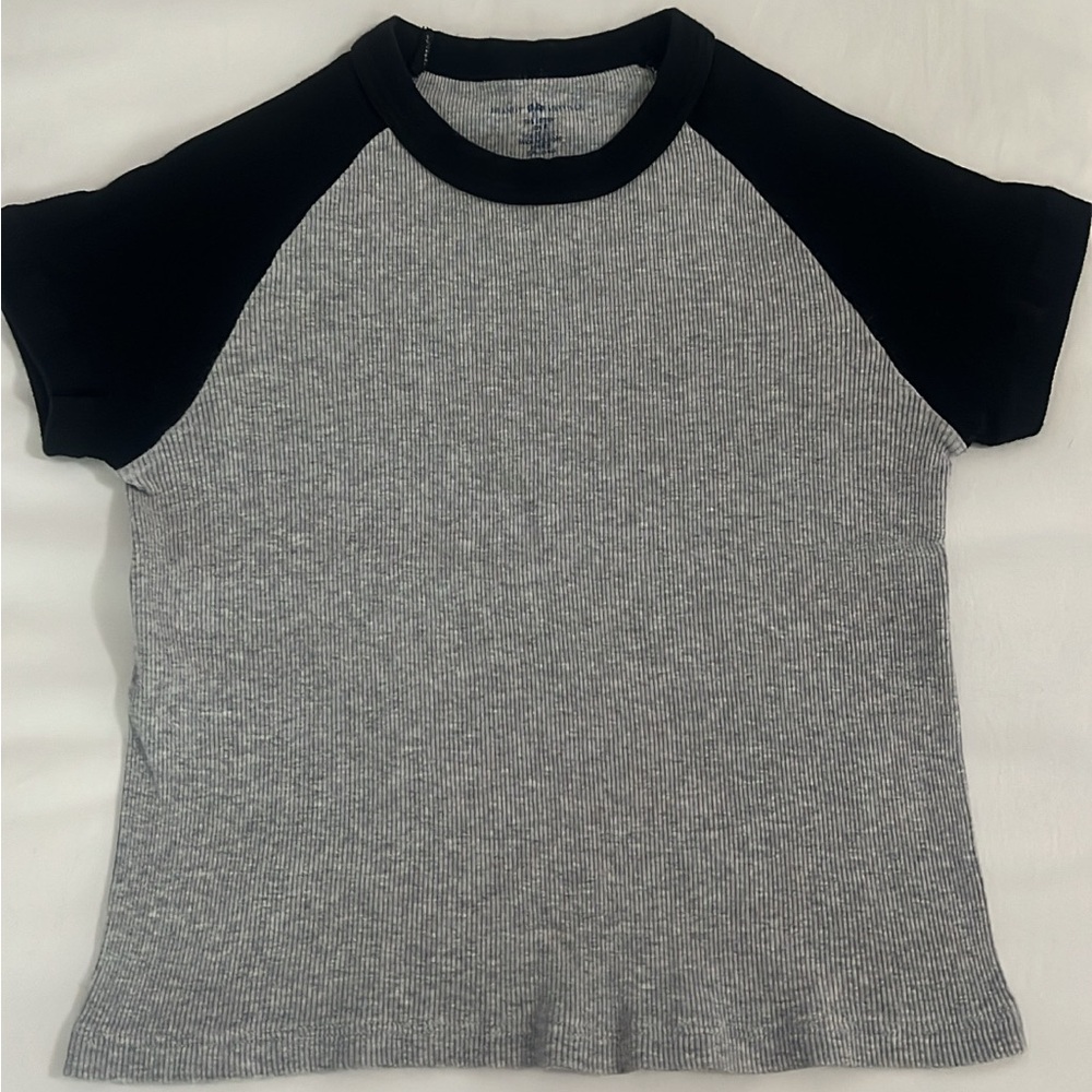Brandy Melville Gray & Navy Baby-T shirt